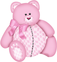 a pink teddy bear